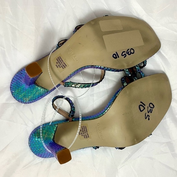 Carvela Kurt Geiger Goddess sandal with iridescent sequins snake embossed - Picture 4 of 11